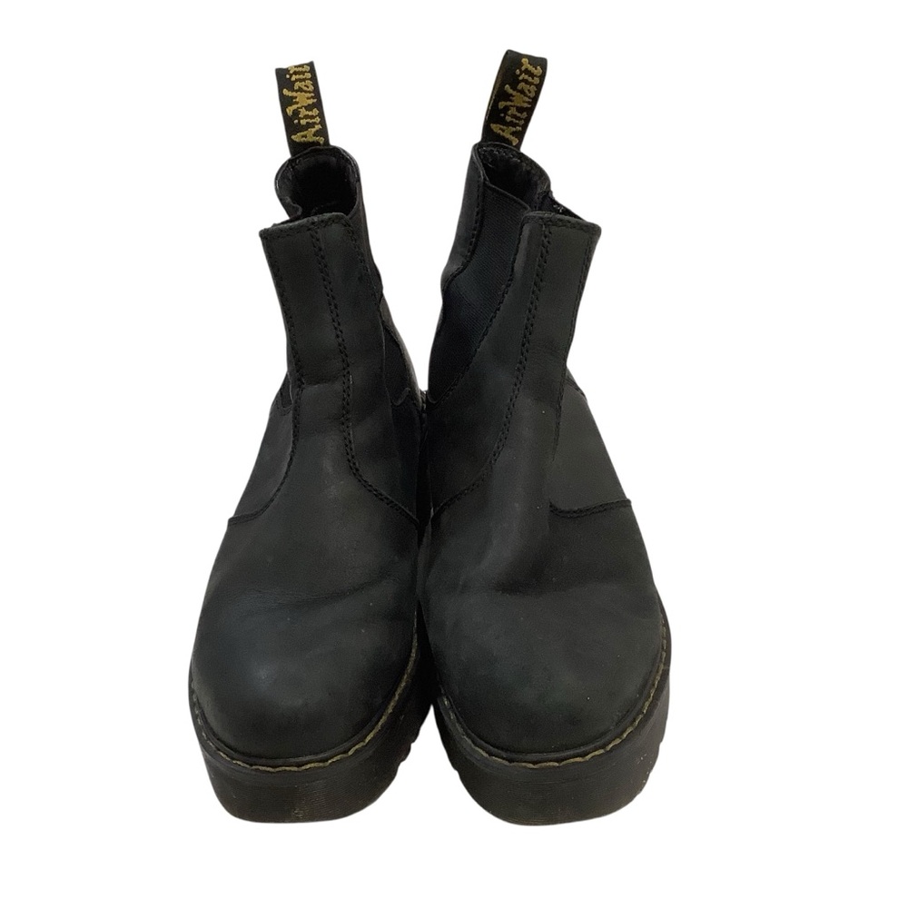 Dr. Martens Black Rometty Wyoming  Leather Chelsea Platform Booties - Picture 2 of 7